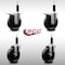 Service Caster 5'' SS Phenolic Swivel 1'' Expand Stem Caster Set 2 Total Lock Brakes, 4PK SCC-SSEXTTL20S514-PHS-2-S-2-1 - alternate 2